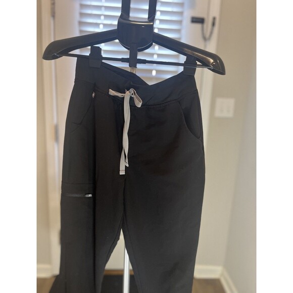 Figs Scrub Pants Womens S Small Black Zamora Jogger Stretch Medical Uniform Work - Picture 8 of 11